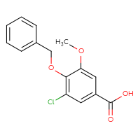 Chemical structure of 4-(benzyloxy)-3-chloro-5-methoxybenzoic acid - CSSB00011244203