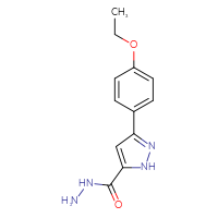 Chemical structure of 3-(4-ethoxyphenyl)-1H-pyrazole-5-carbohydrazide - CSSB00000715748