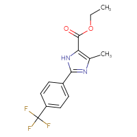 Chemical structure of ethyl 4-methyl-2-[4-(trifluoromethyl)phenyl]-1H-imidazole-5-carboxylate - CSSB00020649393