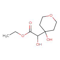 Chemical structure of ethyl 2-hydroxy-2-(4-hydroxyoxan-4-yl)acetate - CSSB06656198461