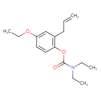 Chemical structure of 4-ethoxy-2-(prop-2-en-1-yl)phenyl N,N-diethylcarbamate - CSSB21432537596