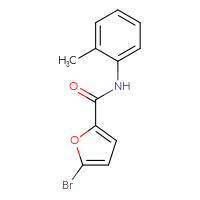 Chemical structure of 5-bromo-N-(2-methylphenyl)furan-2-carboxamide - CSSB00000153670