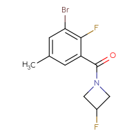 Chemical structure of 1-(3-bromo-2-fluoro-5-methylbenzoyl)-3-fluoroazetidine - CSSB00098981410