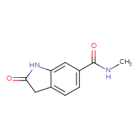 Chemical structure of N-methyl-2-oxo-2,3-dihydro-1H-indole-6-carboxamide - CSSB00013038088