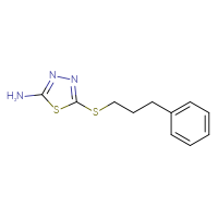 Chemical structure of 5-[(3-phenylpropyl)sulfanyl]-1,3,4-thiadiazol-2-amine - CSSB00000247321
