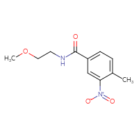 Chemical structure of N-(2-methoxyethyl)-4-methyl-3-nitrobenzamide - CSSB00026414306