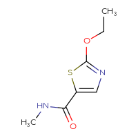Chemical structure of 2-ethoxy-N-methyl-1,3-thiazole-5-carboxamide - CSSB07044654502