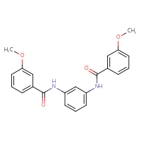 Chemical structure of 3-methoxy-N-[3-(3-methoxybenzamido)phenyl]benzamide - CSSB00046241861