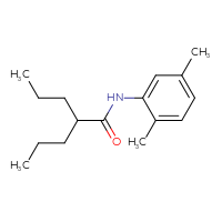 Chemical structure of N-(2,5-dimethylphenyl)-2-propylpentanamide - CSSB00046105729