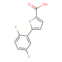 Chemical structure of 5-(2,5-difluorophenyl)thiophene-2-carboxylic acid - CSSB00011246600