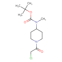 Chemical structure of tert-butyl N-[1-(2-chloroacetyl)piperidin-4-yl]-N-methylcarbamate - CSSB00010278944