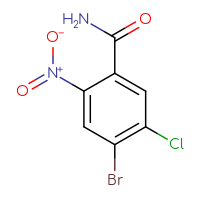 Chemical structure of 4-bromo-5-chloro-2-nitrobenzamide - CSSB00011105959