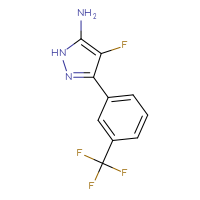 Chemical structure of 4-fluoro-3-[3-(trifluoromethyl)phenyl]-1H-pyrazol-5-amine - CSSB00020612152