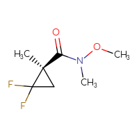 Chemical structure of (1R)-2,2-difluoro-N-methoxy-N,1-dimethylcyclopropane-1-carboxamide - CSSB20443149200