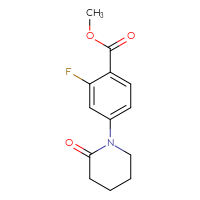 Chemical structure of methyl 2-fluoro-4-(2-oxopiperidin-1-yl)benzoate - CSSB00020651504