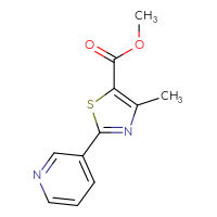 Chemical structure of methyl 4-methyl-2-(pyridin-3-yl)-1,3-thiazole-5-carboxylate - CSSB00011739602
