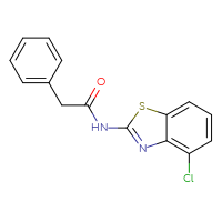 Chemical structure of N-(4-chloro-1,3-benzothiazol-2-yl)-2-phenylacetamide - CSSB00104466798