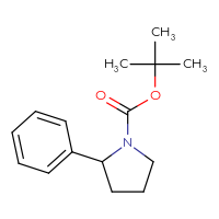 Chemical structure of tert-butyl 2-phenylpyrrolidine-1-carboxylate - CSSB00011924064