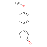 Chemical structure of 3-(4-methoxyphenyl)cyclopent-2-en-1-one - CSSB00012183725