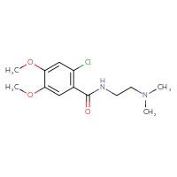 Chemical structure of 2-chloro-N-[2-(dimethylamino)ethyl]-4,5-dimethoxybenzamide - CSSB01385255191