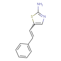 Chemical structure of 5-(2-phenylethenyl)-1,3-thiazol-2-amine - CSSB03551233951