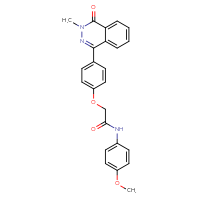Chemical structure of N-(4-methoxyphenyl)-2-[4-(3-methyl-4-oxo-3,4-dihydrophthalazin-1-yl)phenoxy]acetamide - CSSB00121611893