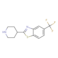 Chemical structure of 2-(piperidin-4-yl)-5-(trifluoromethyl)-1,3-benzothiazole - CSSB00000740128