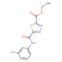 Chemical structure of ethyl 5-[(3-chlorophenyl)carbamoyl]-1,3,4-thiadiazole-2-carboxylate - CSSB00020596362