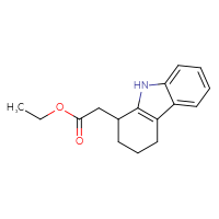 Chemical structure of ethyl 2-(2,3,4,9-tetrahydro-1H-carbazol-1-yl)acetate - CSSB01875883974