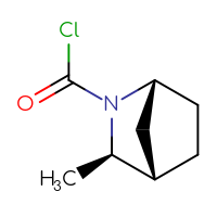 Chemical structure of (1R,3R,4S)-3-methyl-2-azabicyclo[2.2.1]heptane-2-carbonyl chloride - CSSB14878460090