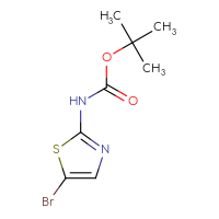 Chemical structure of tert-butyl N-(5-bromo-1,3-thiazol-2-yl)carbamate - CSSB00000695823
