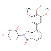 Chemical structure of 3-[1-oxo-4-(3,4,5-trimethoxyphenyl)-2,3-dihydro-1H-isoindol-2-yl]piperidine-2,6-dione - CSSB03522294568