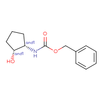 Chemical structure of rac-benzyl N-[(1R,2S)-2-hydroxycyclopentyl]carbamate - CSSB03608627235