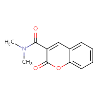 Chemical structure of N,N-dimethyl-2-oxo-2H-chromene-3-carboxamide - CSSB00000002939