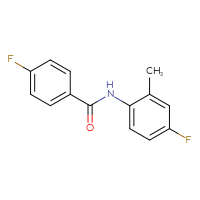 Chemical structure of 4-fluoro-N-(4-fluoro-2-methylphenyl)benzamide - CSSB00000581395