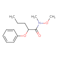 Chemical structure of N-methoxy-N-methyl-2-phenoxypentanamide - CSSB21151591883