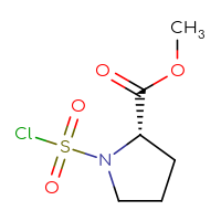 Chemical structure of methyl (2S)-1-(chlorosulfonyl)pyrrolidine-2-carboxylate - CSSB00015304260