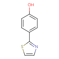 Chemical structure of 4-(1,3-thiazol-2-yl)phenol - CSSB00000744836
