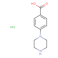 Chemical structure of 4-(piperazin-1-yl)benzoic acid hydrochloride - CSSB00025743746