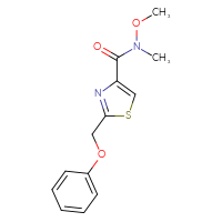 Chemical structure of N-methoxy-N-methyl-2-(phenoxymethyl)-1,3-thiazole-4-carboxamide - CSSB00990269795