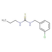 Chemical structure of 1-[(3-chlorophenyl)methyl]-3-propylthiourea - CSSB00000167281