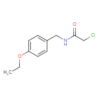 Chemical structure of 2-chloro-N-[(4-ethoxyphenyl)methyl]acetamide - CSSB00000046144