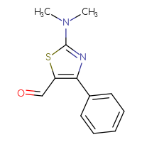 Chemical structure of 2-(dimethylamino)-4-phenyl-1,3-thiazole-5-carbaldehyde - CSSB00000749149