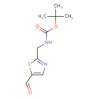 Chemical structure of tert-butyl N-[(5-formyl-1,3-thiazol-2-yl)methyl]carbamate - CSSB00025792675