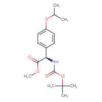 Chemical structure of methyl (2R)-2-{[(tert-butoxy)carbonyl]amino}-2-[4-(propan-2-yloxy)phenyl]acetate - CSSB02519156213