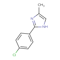 Chemical structure of 2-(4-chlorophenyl)-4-methyl-1H-imidazole - CSSB00012000911
