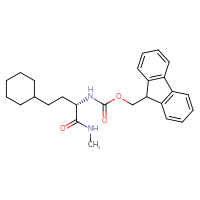 Chemical structure of (9H-fluoren-9-yl)methyl N-[(1S)-3-cyclohexyl-1-(methylcarbamoyl)propyl]carbamate - CSSB21043415426