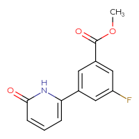 Chemical structure of methyl 3-fluoro-5-(6-oxo-1,6-dihydropyridin-2-yl)benzoate - CSSB00001318068