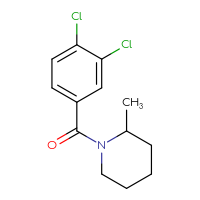 Chemical structure of 1-(3,4-dichlorobenzoyl)-2-methylpiperidine - CSSB00046113122