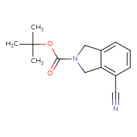 Chemical structure of tert-butyl 4-cyano-2,3-dihydro-1H-isoindole-2-carboxylate - CSSB00015193655